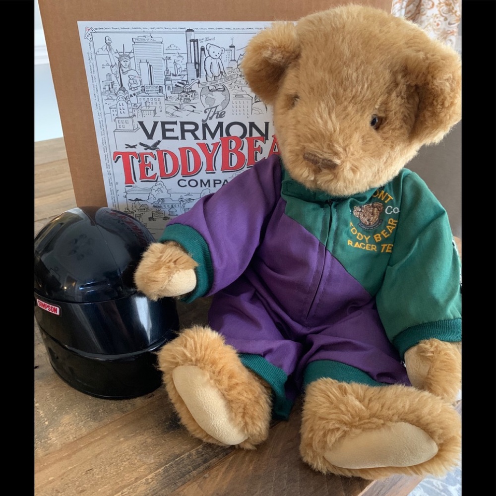 Vintage Vermont Teddy Bear “Racer Ted”